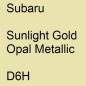 Preview: Subaru, Sunlight Gold Opal Metallic, D6H.